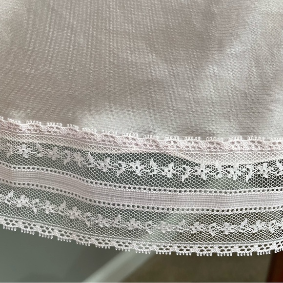 Vintage Slip Dress Size 36 M Lilac Pink Lace Details Adjustable Straps Silky - Picture 7 of 13